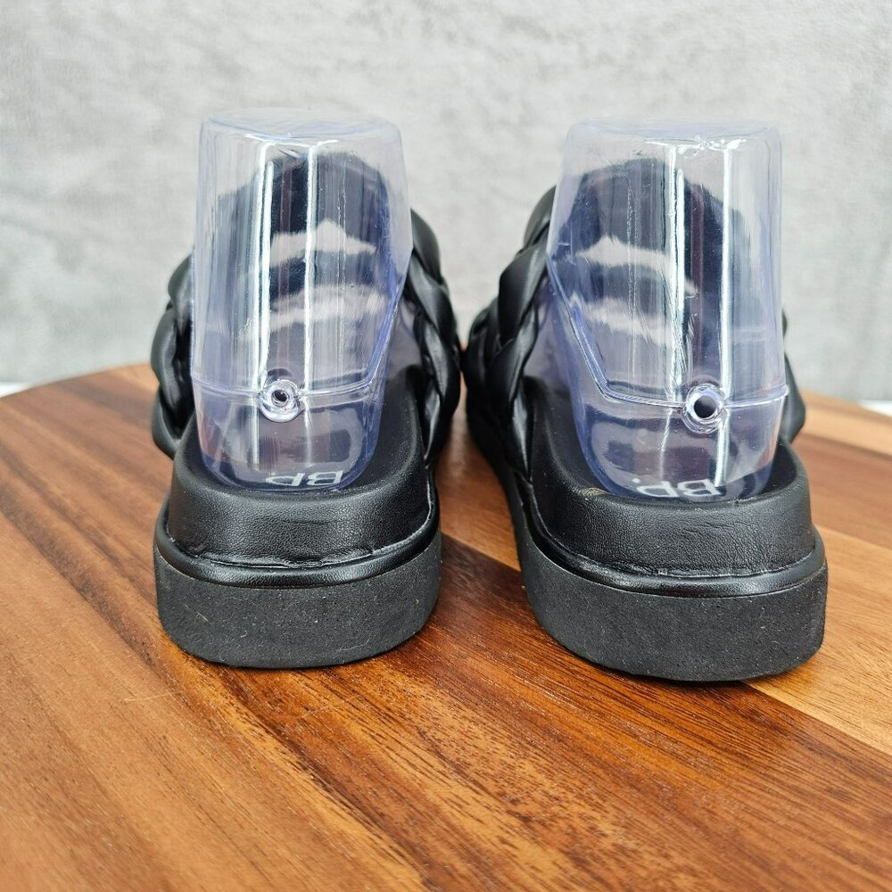 BP Urma Slide Sandals Black Cushy Braided Double Straps Grippy Soles Nordstrom - Picture 8 of 14